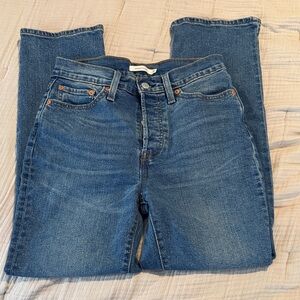 Levi's Wedgie Fir Straight Leg Blue Jeans